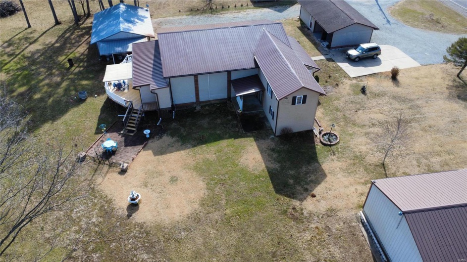 Birds eye view of property