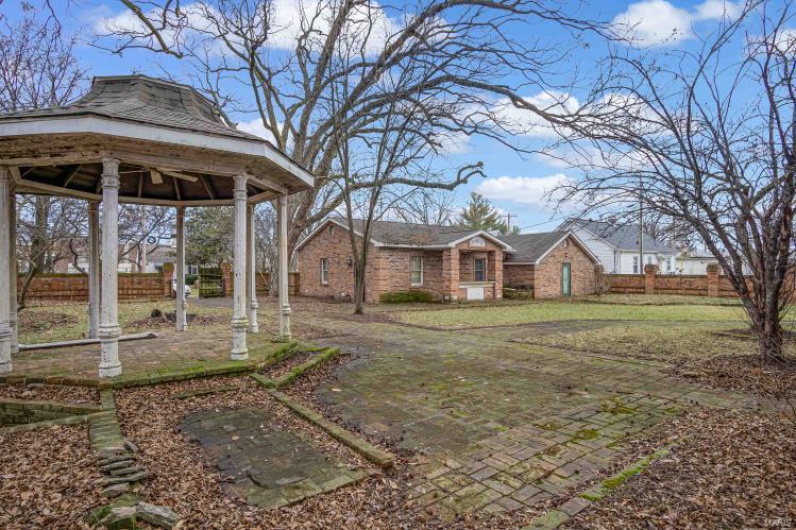 View of yard with a gazebo