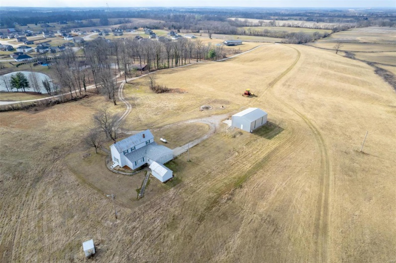 Aerial view featuring a rural view