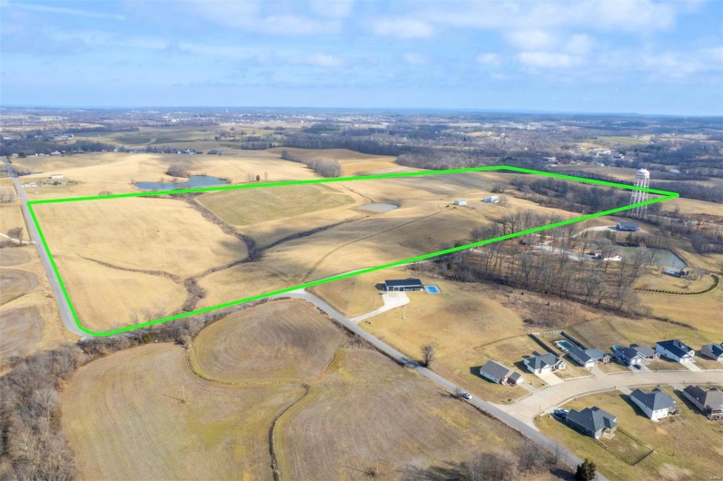 Bird's eye view featuring a rural view