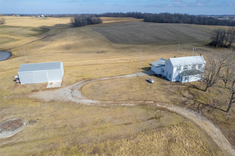 Bird's eye view featuring a rural view