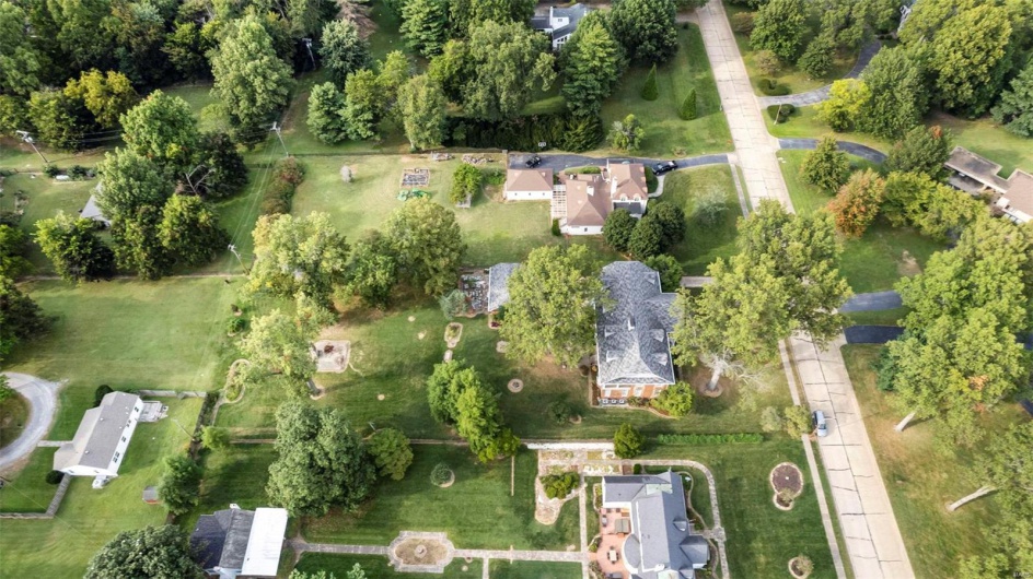 Birds eye view of property