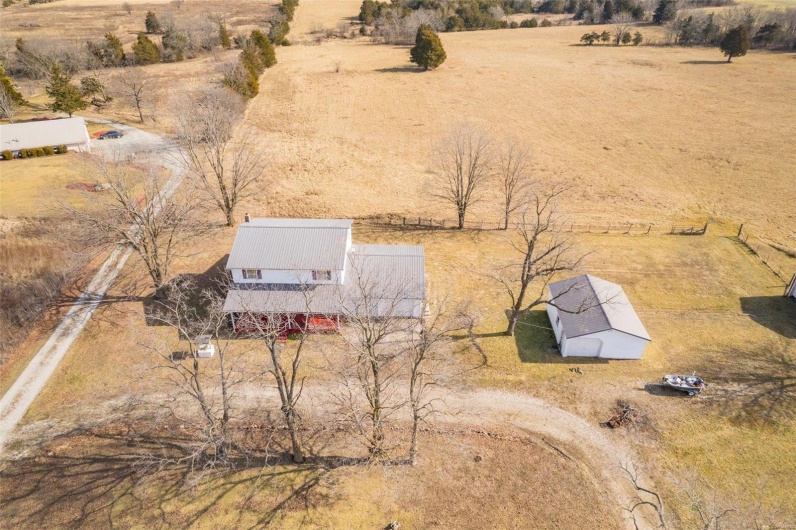 Bird's eye view featuring a rural view