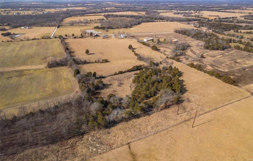 Aerial view with a rural view