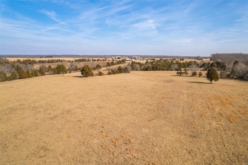 Aerial view with a rural view