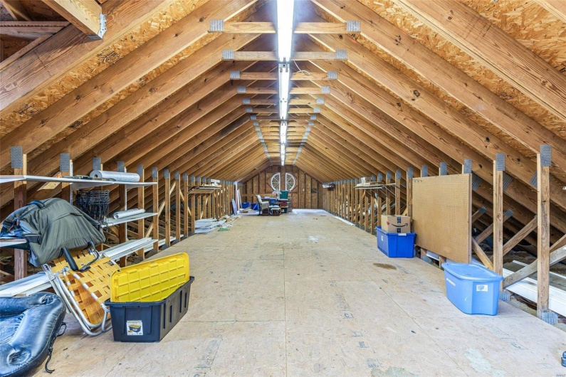View of unfinished attic