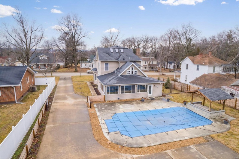 View of pool featuring a patio area