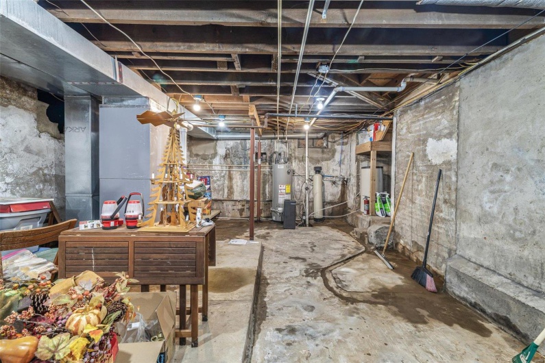 Cellar area on home. Gas furnace and water heater. 
