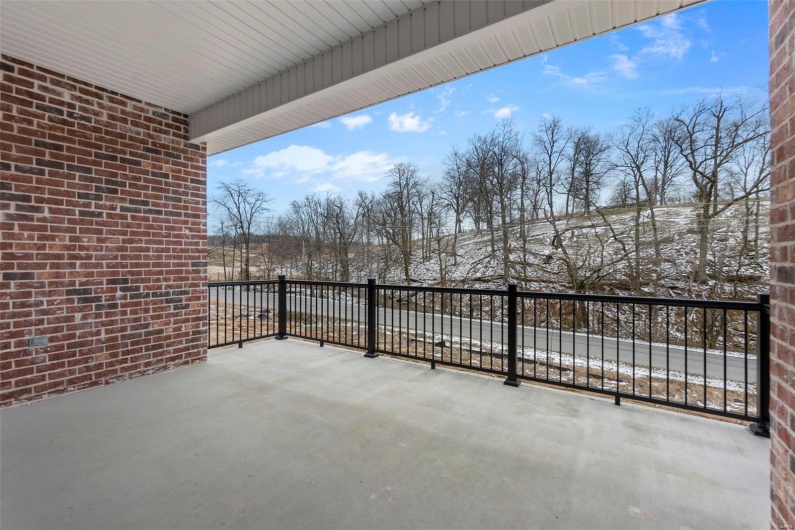 View of snow covered patio