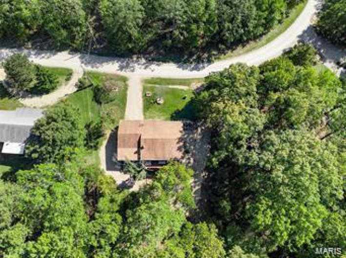 Birds eye view of property