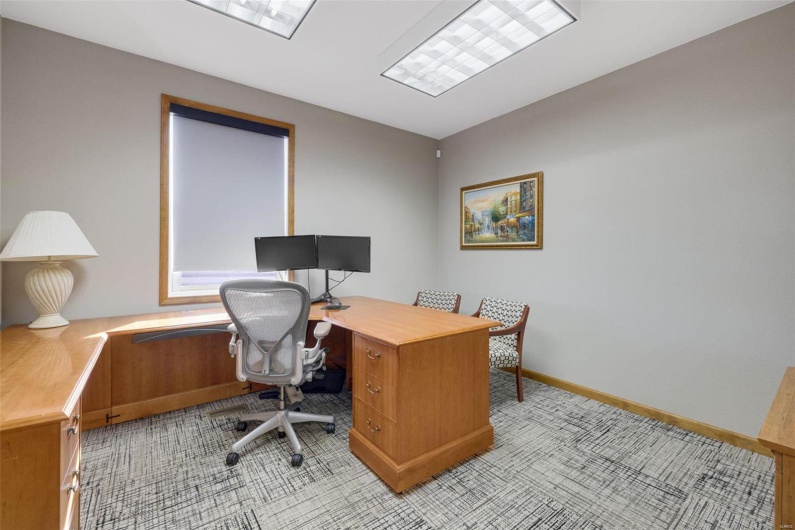 View of carpeted office space
