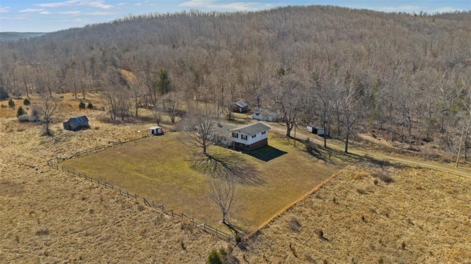 Drone / aerial view with a rural view