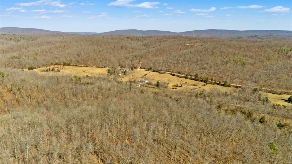 Bird's eye view featuring a mountain view