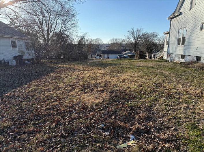 View of lot from front