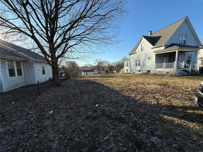 View of lot from front