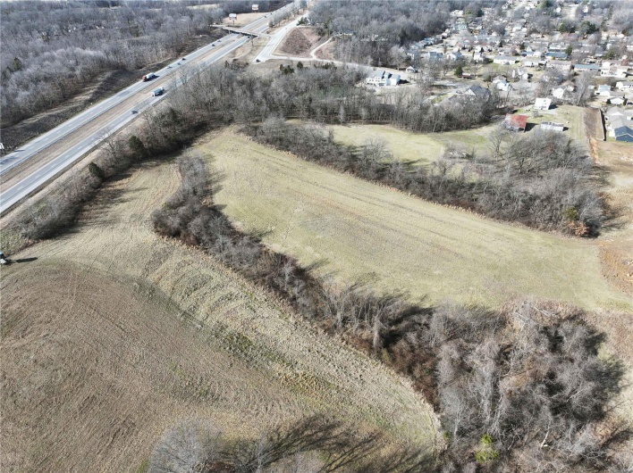 Birds eye view of property