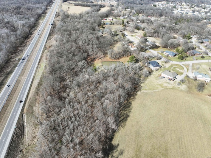 Birds eye view of property