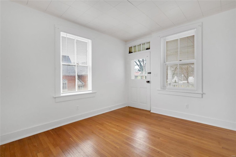 Second floor apartment. Foyer with hardwood / wood-style flooring