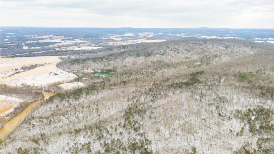 Bird's eye view with a mountain view
