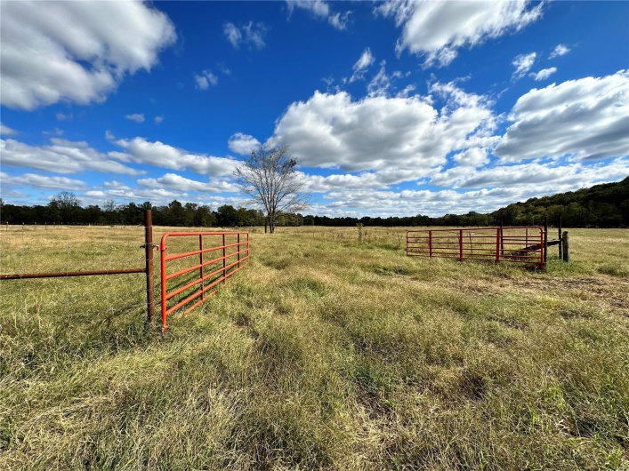 View of yard with a rural view