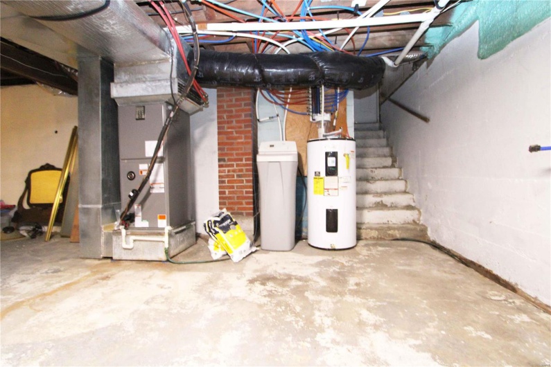 Utility room with heating unit and water heater