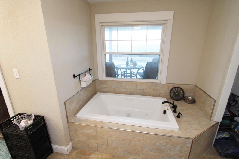 Bathroom featuring a jetted tub