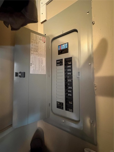 Utility room with electric panel