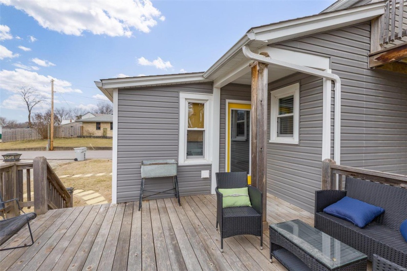 View of wooden deck
