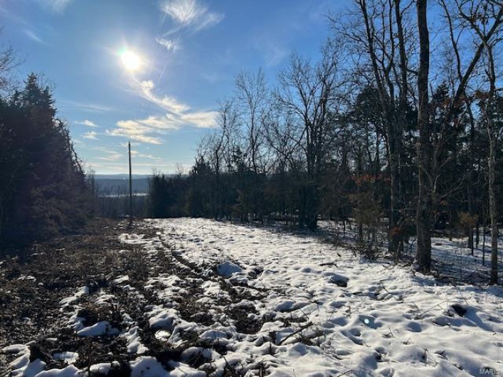 View of snow covered land