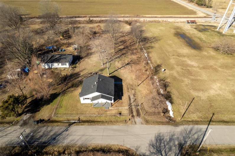 Bird's eye view featuring a rural view