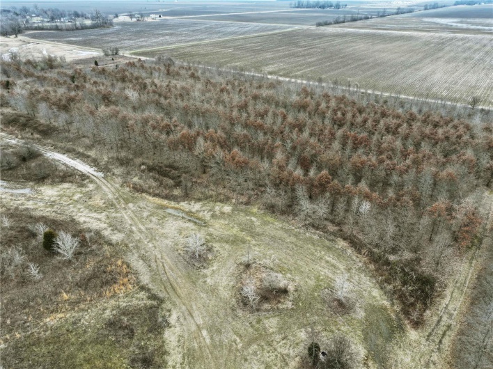 Aerial view with a rural view
