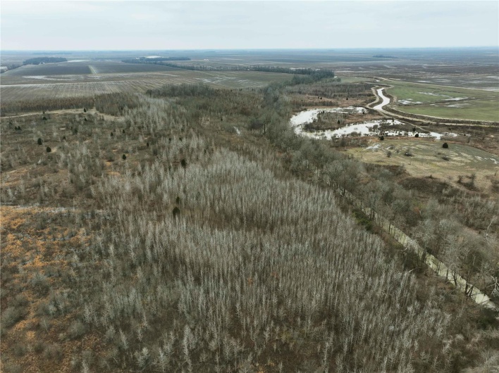 Aerial view with a rural view