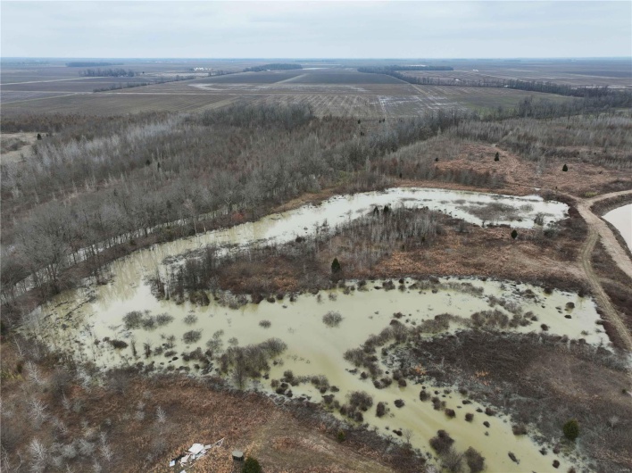 Aerial view with a rural view