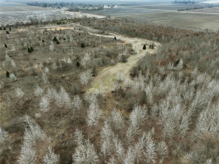 Aerial view with a rural view