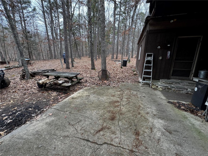 View of patio featuring entry steps