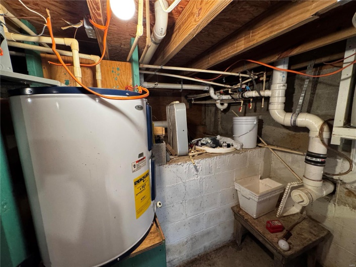 Utilities featuring gas water heater