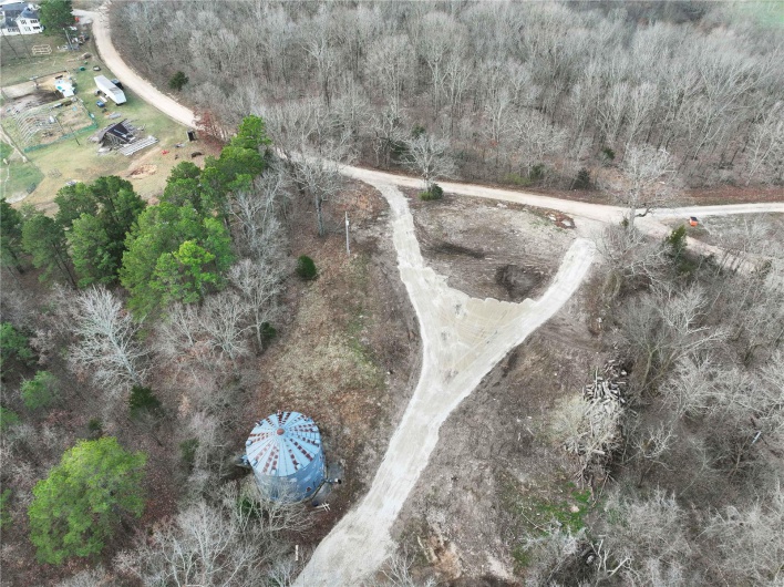 Birds eye view of property