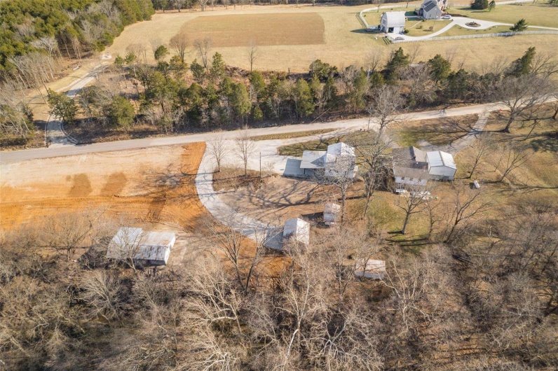 Bird's eye view featuring a rural view