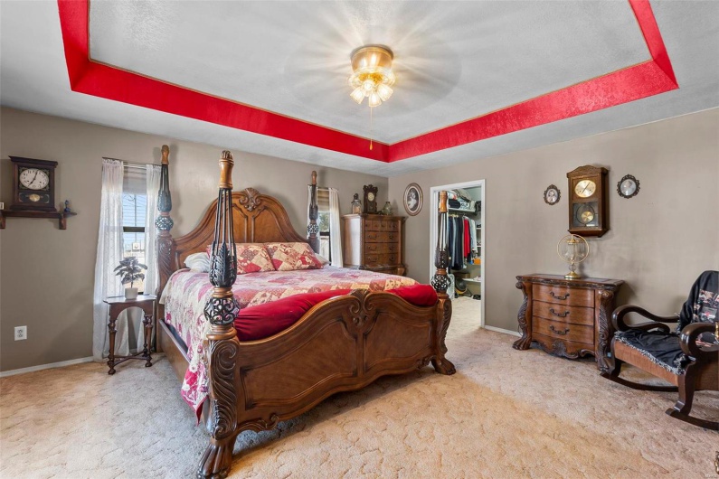 Primary bedroom addition with walk in closet.