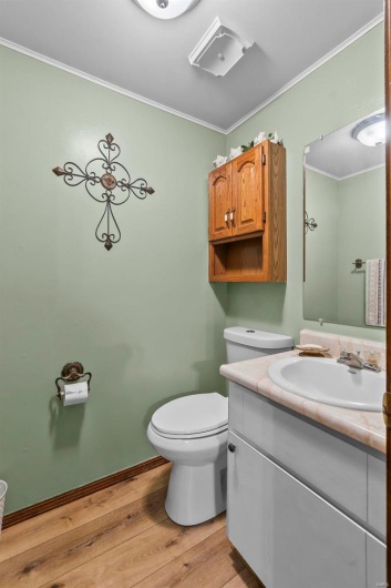 Lower level updated half bath