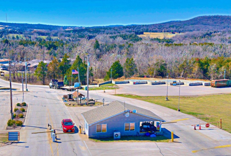 Drone / aerial view of main entrance
