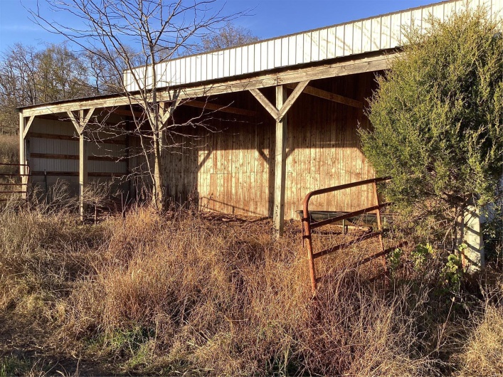 View of horse barn