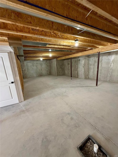 View of unfinished below grade area