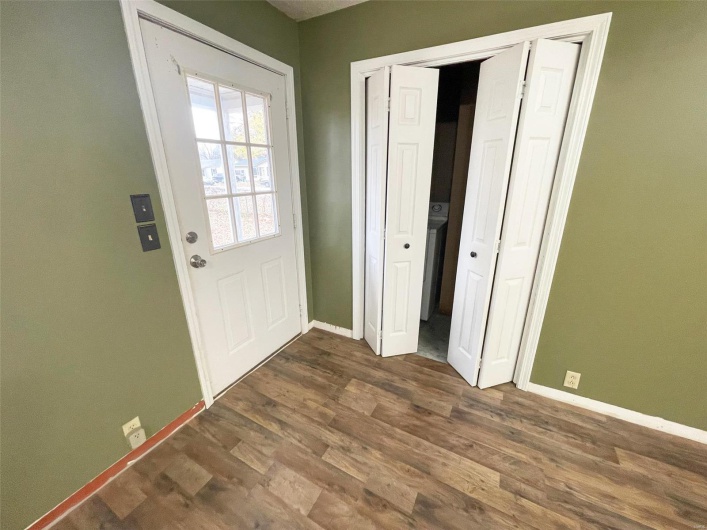 Utility closet & back door