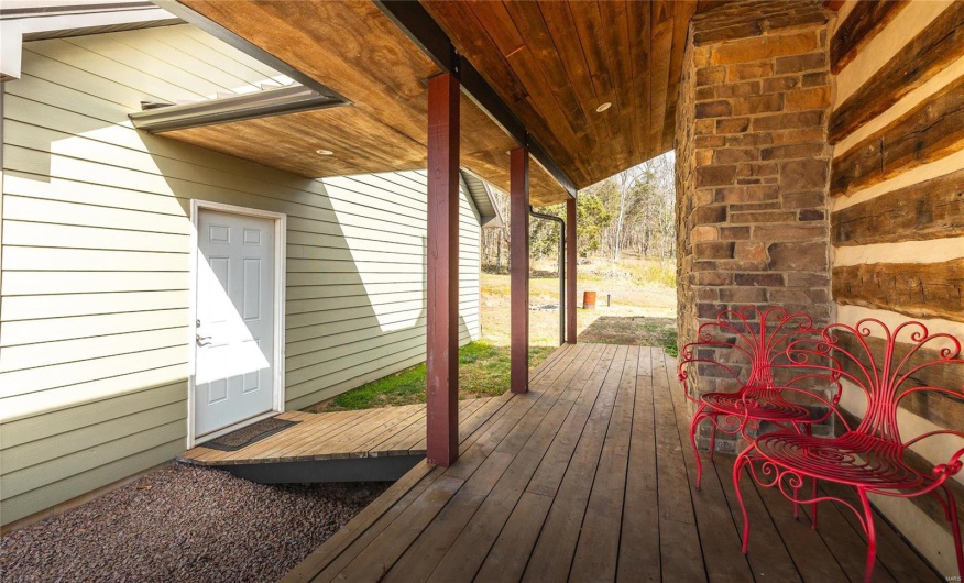 View of wooden terrace
