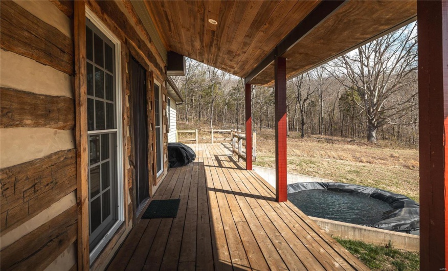 View of wooden terrace