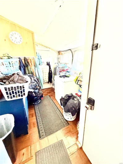 Spacious closet with washer / dryer