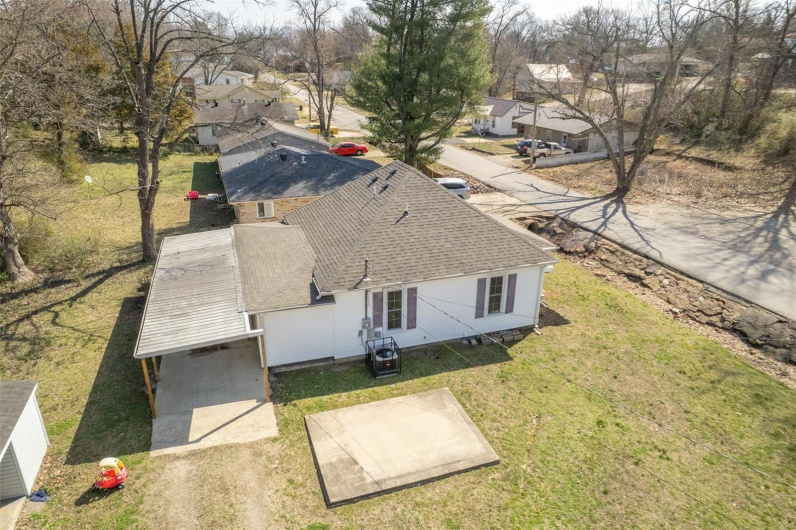 Drone / aerial view with a residential view