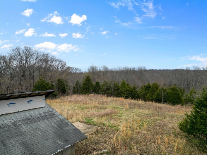 View of yard featuring a view of trees