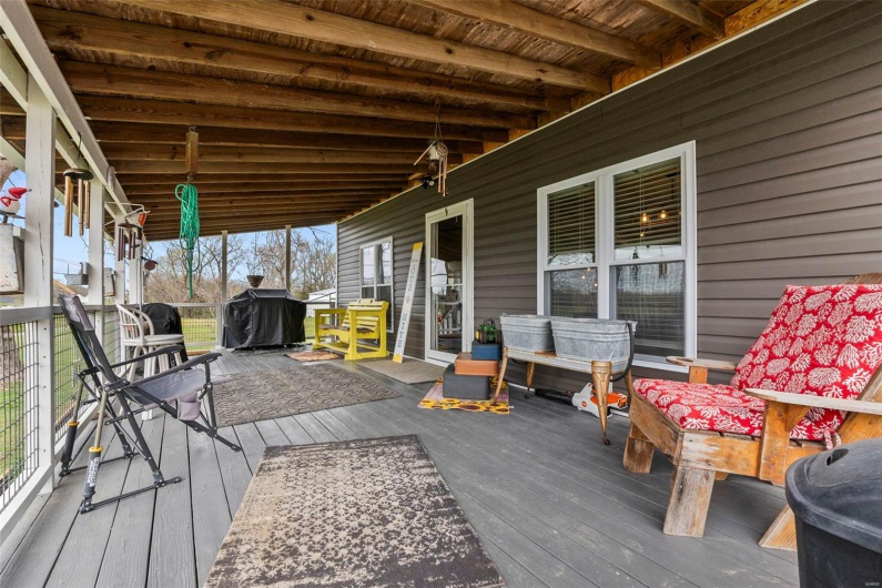 Deck with grilling area